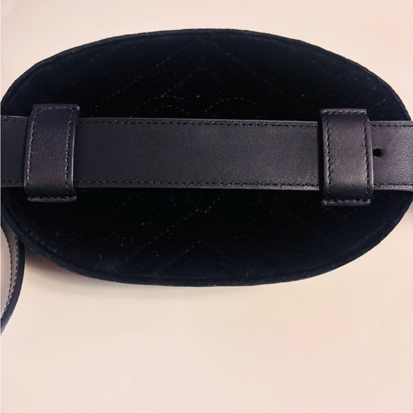 Gucci Crystal Star Marmont Black Velvet Belt Bag - Picture 5 of 7